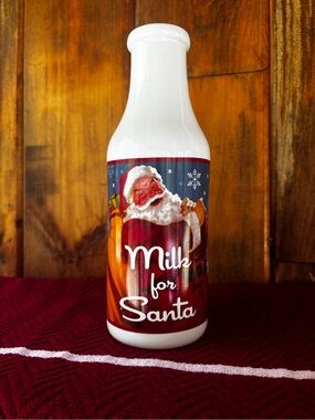 Milk for Santa Decorative Milk Bottle - White
